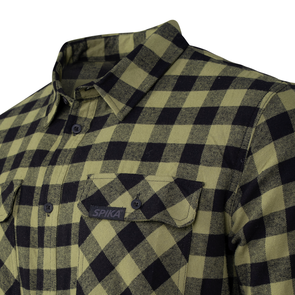 Flannel Check Shirt - Mens - Moss Green